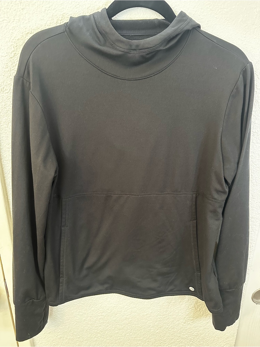 Apana Black Pullover Hoodie with Logo
